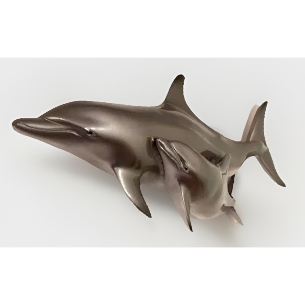 Art Sculpture Wall Decor Len Jones Nautical Dolphin 13"VTG Signed Beach OOAK VTG